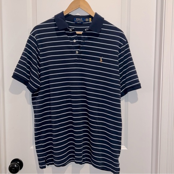 Polo Ralph Lauren Classic Fit Striped Soft Cotton Polo Size L - Picture 2 of 9
